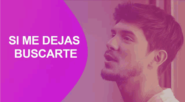 a man in a striped shirt stands in front of a purple and white circle that says yo en el amor