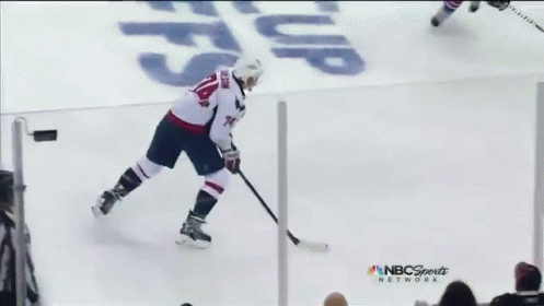 Nicklas Backstrom Deflects In A Carlson Wrist Shot To Open The Scoring GIF - Ice Hockey Nhl GIFs