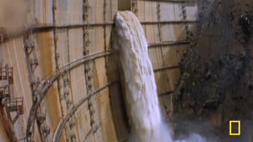 Water Crashing Waterfall GIF