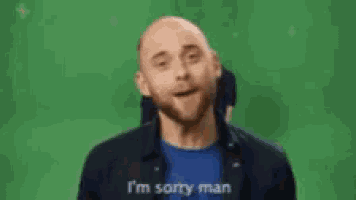 a man is making a surprised face with his mouth open and says `` no i 'm fucking not '' .