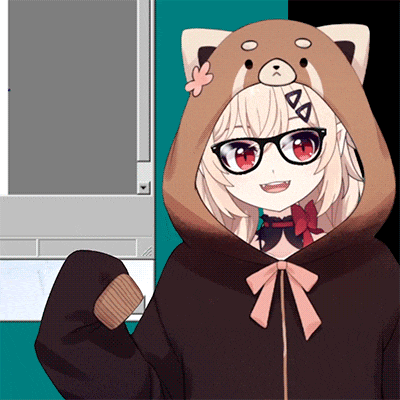 a girl wearing glasses and a teddy bear hood with the letter a on her head
