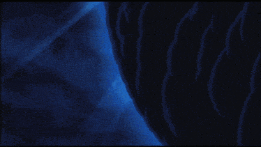 a computer generated image of a small island in the middle of the ocean at night