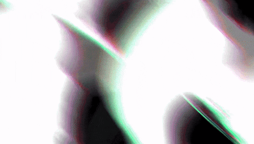 a white background with a purple and green glow