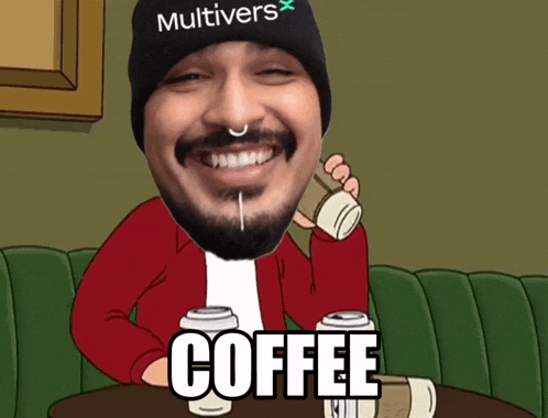 a man with a beanie that says multiverse on it