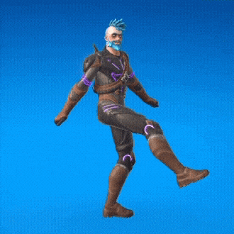 a man with a mohawk and beard is dancing in the air