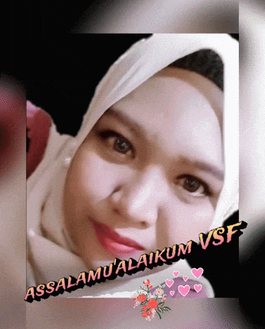 a picture of a woman with the words assalamualaikum vsf written on it