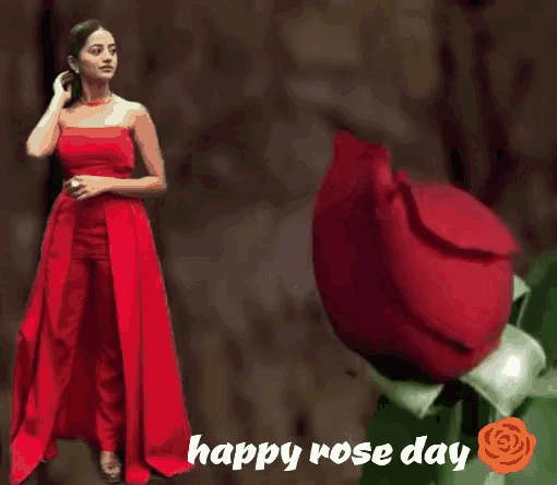 Helly Shah Happy Rose Day GIF - Helly Shah Happy Rose Day In Bloom GIFs