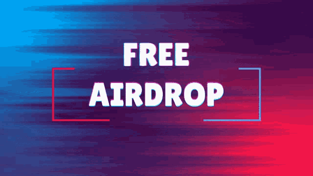 a banner that says free airdrop on a purple and blue background