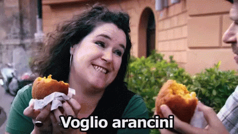 Arancino Arancini Voglio Cibo Buono Sicilia GIF - Fried Rice Ball I Want It Food GIFs