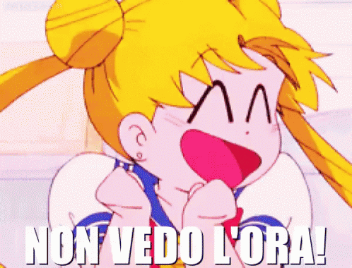 Sailor Moon Sailormoon Usagi Bunny Non Vedo L'Ora Impaziente Eccitata Entusiasta Evviva Daje GIF - Mamma Mia Yay Excitement GIFs
