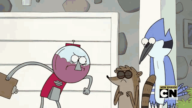 a cartoon show called regular show is being aired on cn