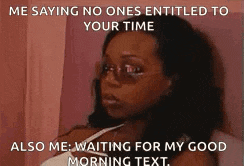 a woman wearing sunglasses is waiting for a good morning text from someone
