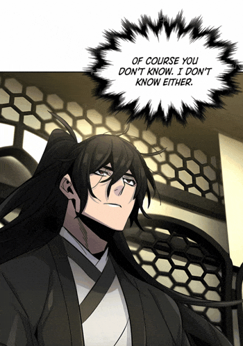 a man with long black hair says of course you do n't know i don t know either