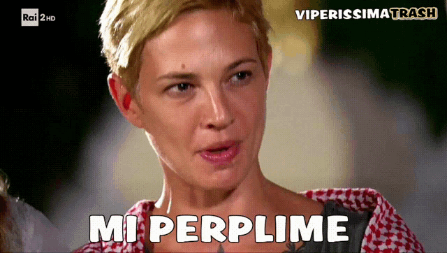 a woman says " mi perplime " in a foreign language