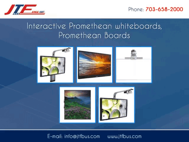 a brochure for interactive promethean whiteboards