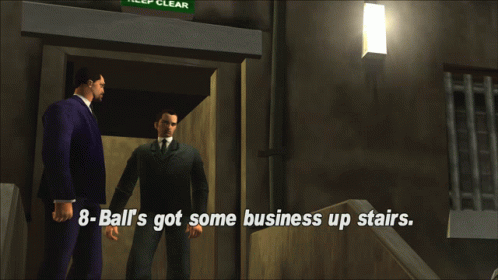 Gtagif Gta One Liners GIF - Gtagif Gta One Liners 8balls Got Some Business Up Stairs GIFs