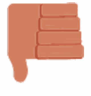 a thumbs down sign made of bricks is shown on a white background .