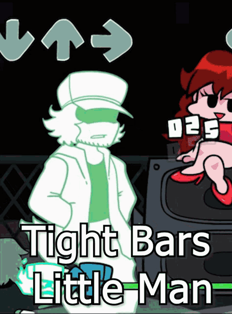 a video game called tight bars little man with a man and a woman