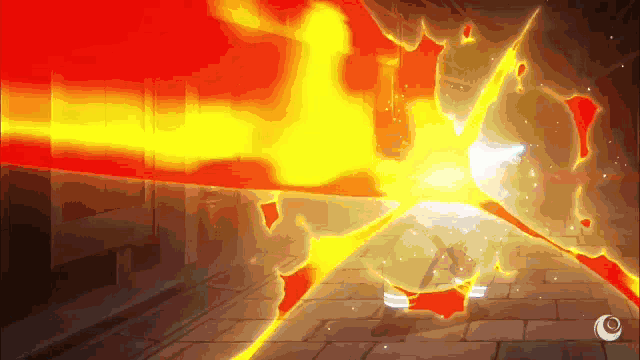 a computer generated image of a fire explosion in a video game