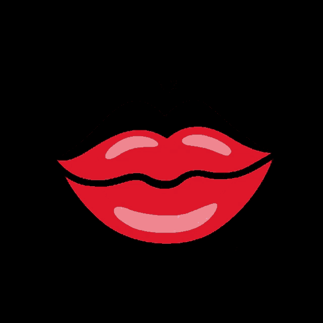 a pink tongue sticking out from a woman 's mouth surrounded by pink stars