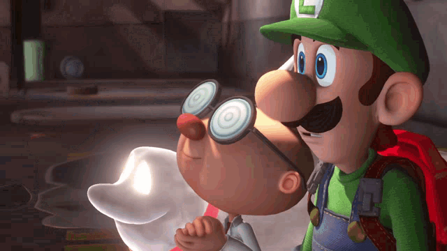 Luigi Luigis Mansion3 GIF - Luigi Luigis Mansion3 Surprised GIFs