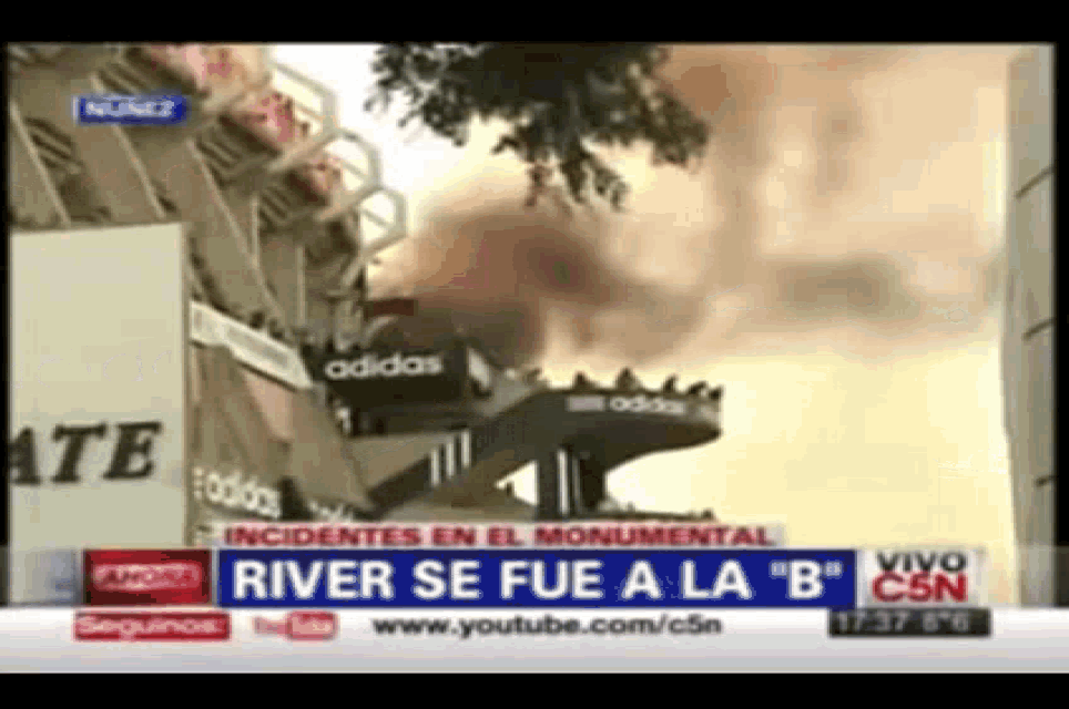 river se fue a la b is displayed on the bottom of the screen