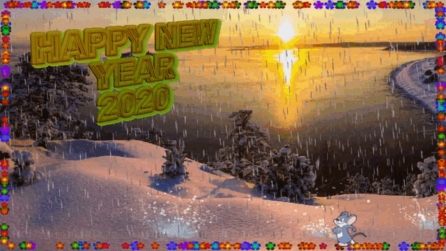 Happy New Year Welcome2020 GIF - Happy New Year Welcome2020 Snow GIFs