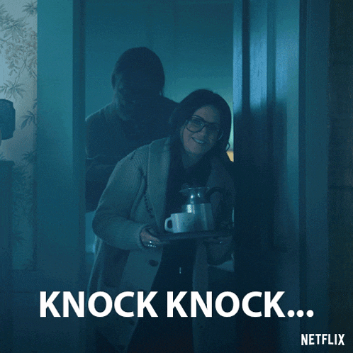 a netflix advertisement shows a woman holding a tray of coffee cups