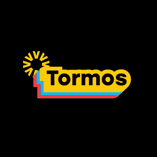 a colorful logo that says tormos on it