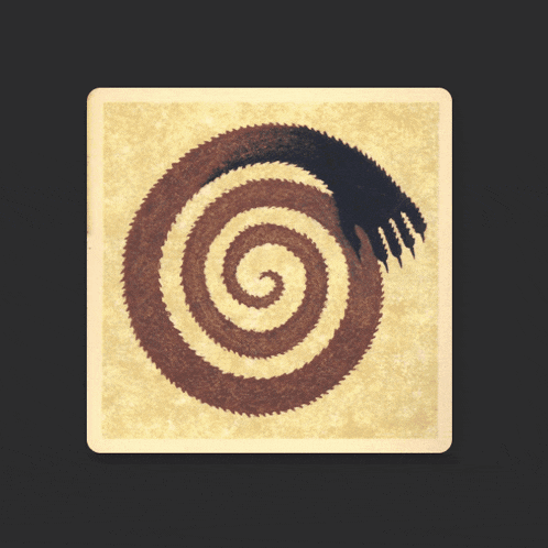 a drawing of a spiral with the words vous etes le renard on the bottom