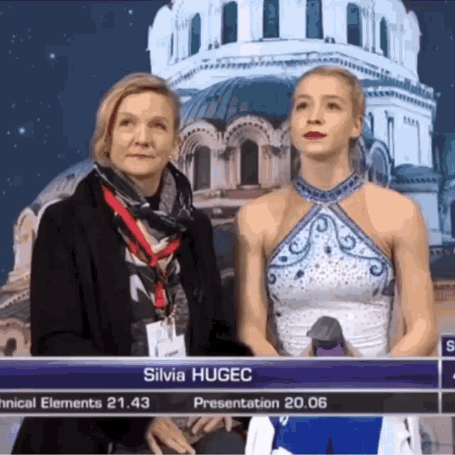 silvia hugec is being interviewed by a lady