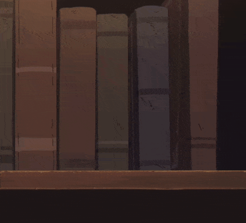 a woman in a white cape reaches for a book on a bookshelf