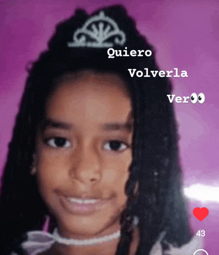 a girl with dreadlocks wearing a tiara with quiero volverla ver39 written above her