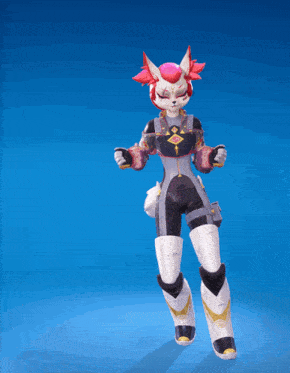 a video game character with a fox 's head