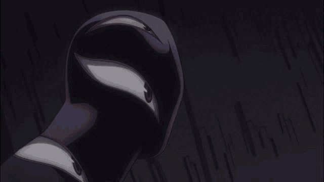 a cartoon drawing of a man with a purple mask on