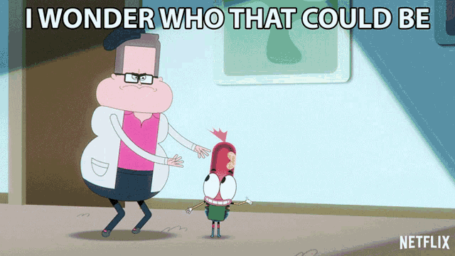 an advertisement for netflix shows a cartoon character