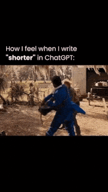a man in blue shorts is standing next to a tree with a caption that says " how i feel when i write "