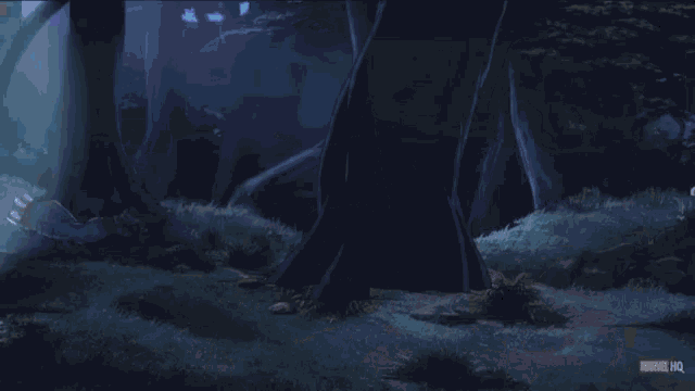 a marvel hq advertisement with a blue light coming out of a tree