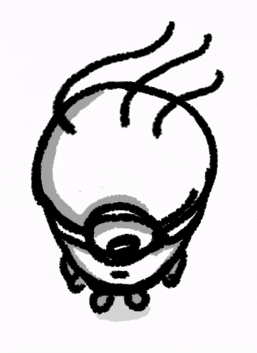 a black and white drawing of a face with a beard