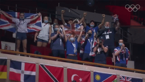 Cheering Team Great Britain GIF - Cheering Team Great Britain Nbc Olympics GIFs