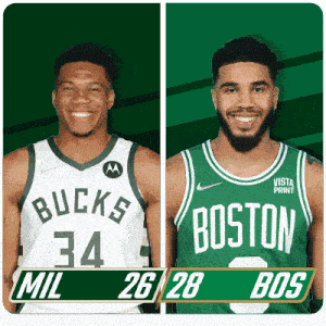 Milwaukee Bucks (26) Vs. Boston Celtics (28) First-second Period Break GIF - Nba Basketball Nba 2021 GIFs