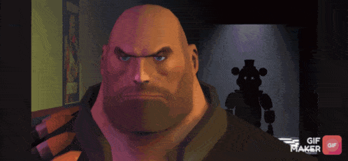 a cartoon of a man with a beard and a gif maker icon