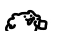 a black and white drawing of a person 's face with a key in it .