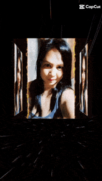 a picture of a woman in a cube with the words happy tasking