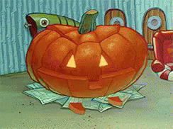 Scared GIF - Running Scared Spongebob Carving Pumpkins GIFs
