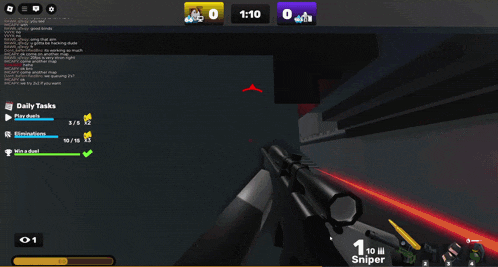 a screenshot of a video game shows a sniper aiming a gun