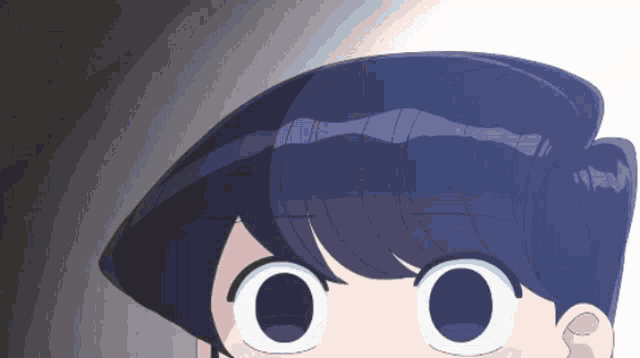 a cartoon drawing of a girl with big eyes