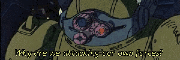 why are we attacking our own forces written on a screen