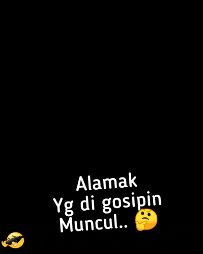a cartoon character with the words " alamak yg di gosipin muncul " on the bottom