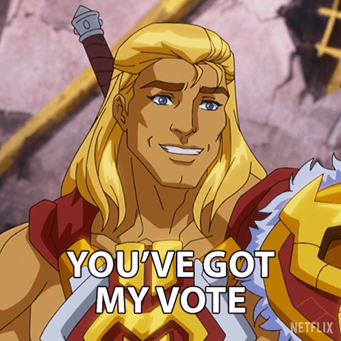 You'Ve Got My Vote He-man GIF